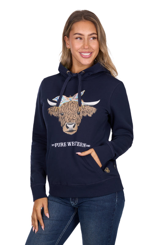 Pure Western Women’s Tania Pullover Hoodie - Navy
