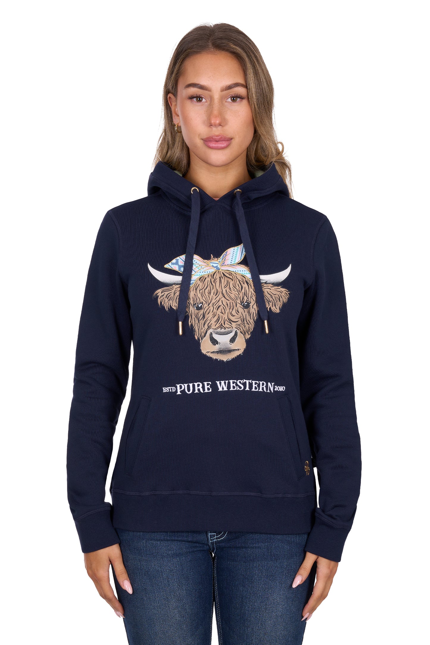 Pure Western Women’s Tania Pullover Hoodie - Navy