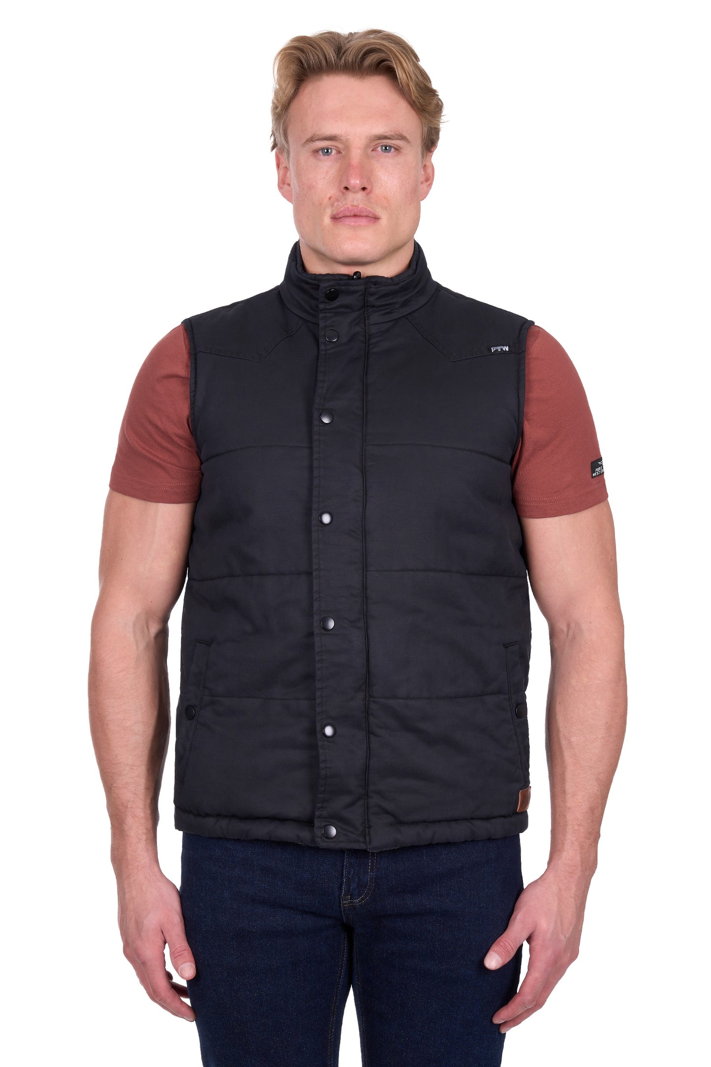 Pure Western Men’s Trevor Reversible Vest - Charcoal