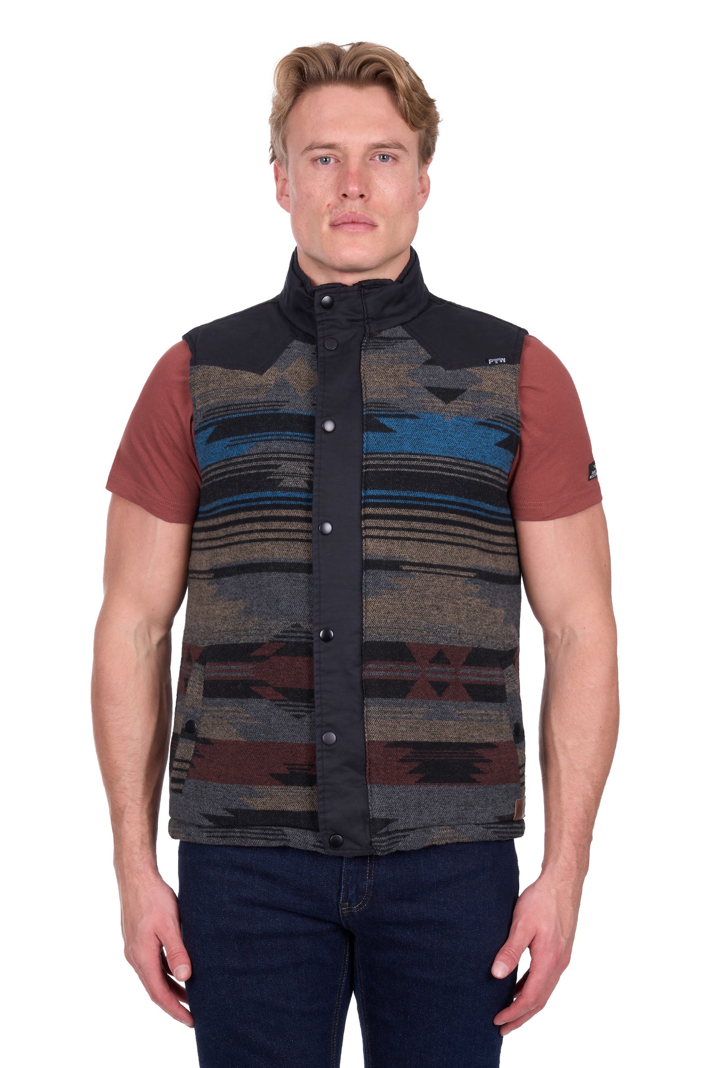 Pure Western Men’s Trevor Reversible Vest - Charcoal