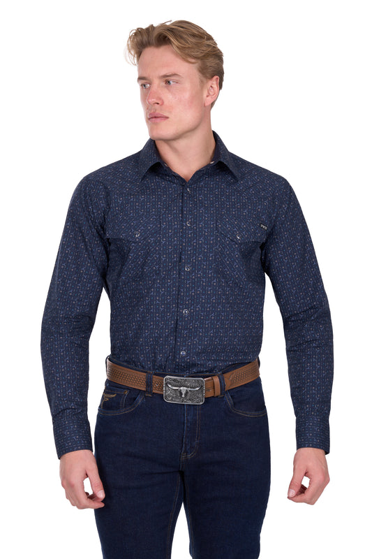 Pure Western Men’s Marc Print Western Long Sleeve Shirt