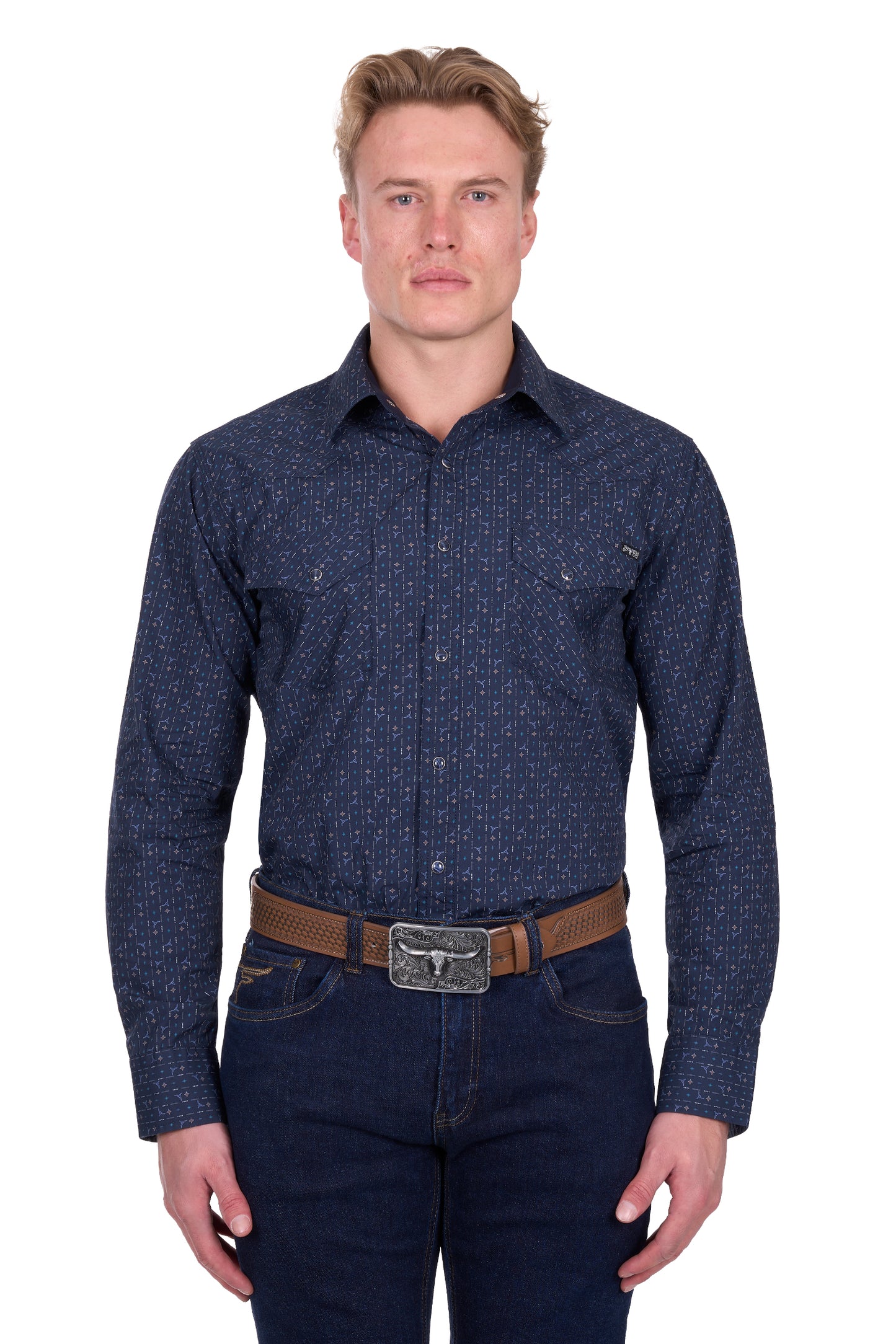 Pure Western Men’s Marc Print Western Long Sleeve Shirt