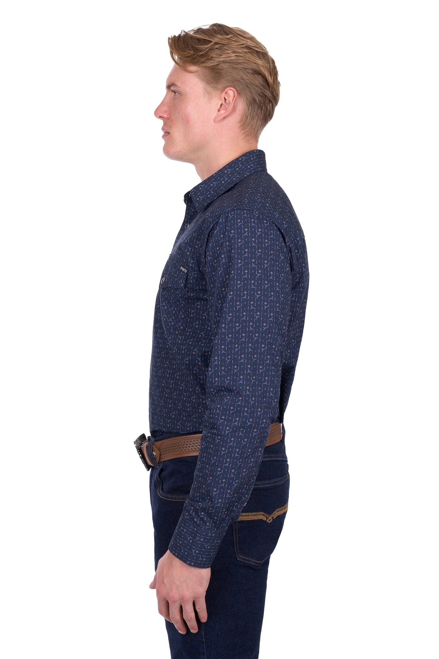 Pure Western Men’s Marc Print Western Long Sleeve Shirt