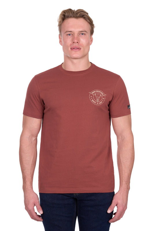 Pure Western Men’s Walker Short Sleeve Tee – Rust
