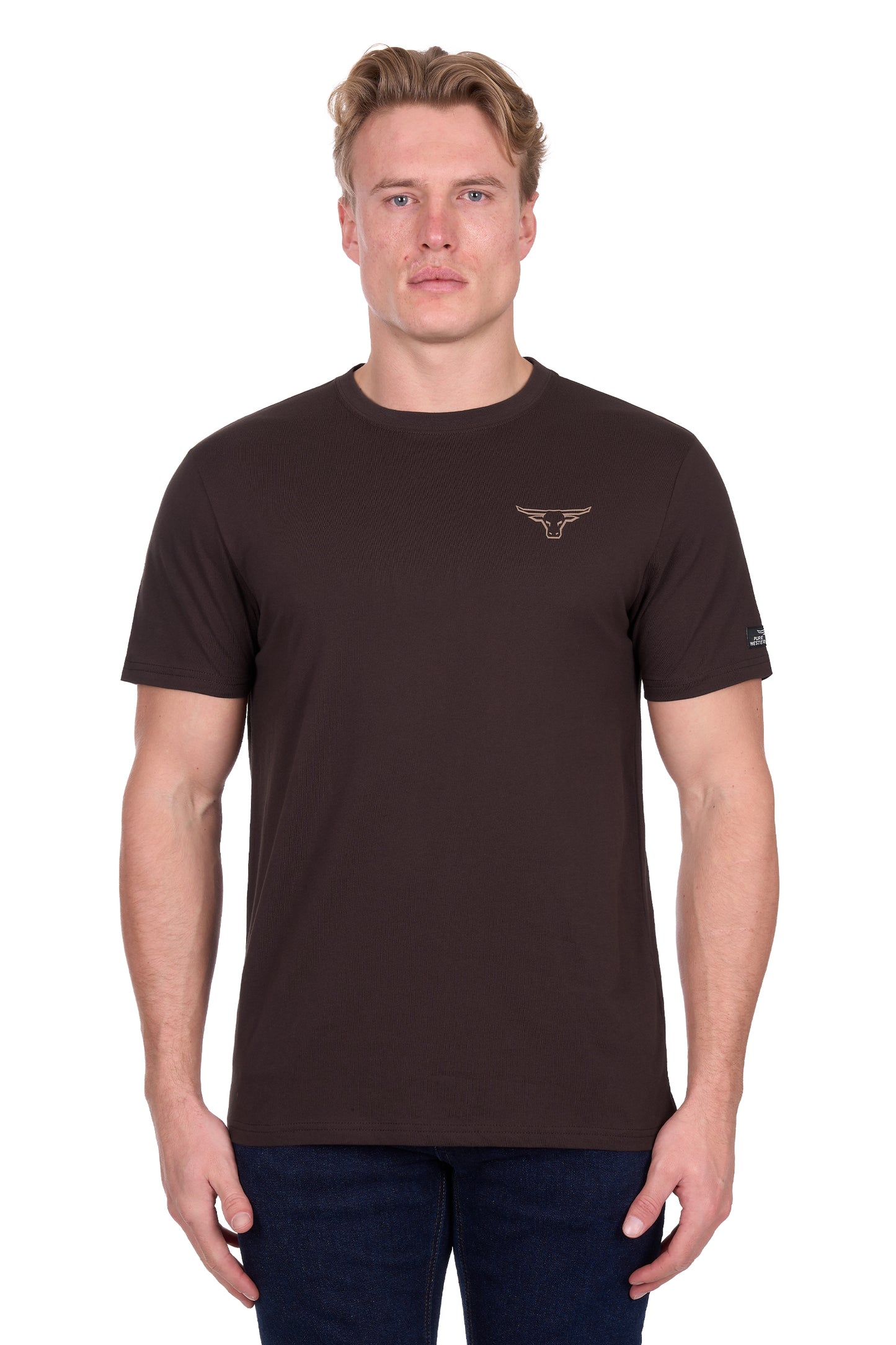 Pure Western Men’s Rodeo Short Sleeve Tee – Chocolate