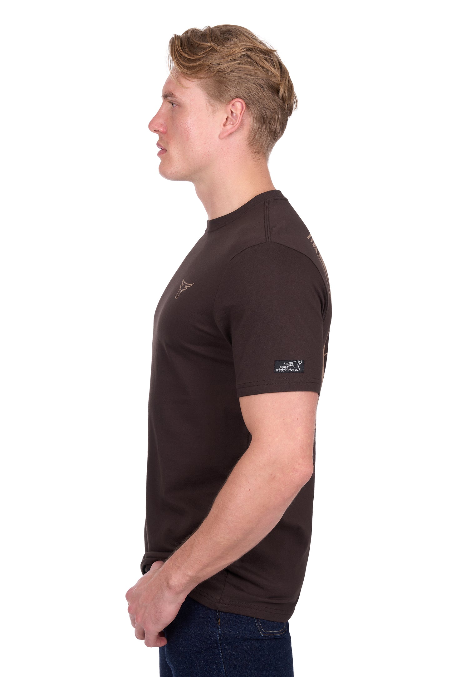 Pure Western Men’s Rodeo Short Sleeve Tee – Chocolate