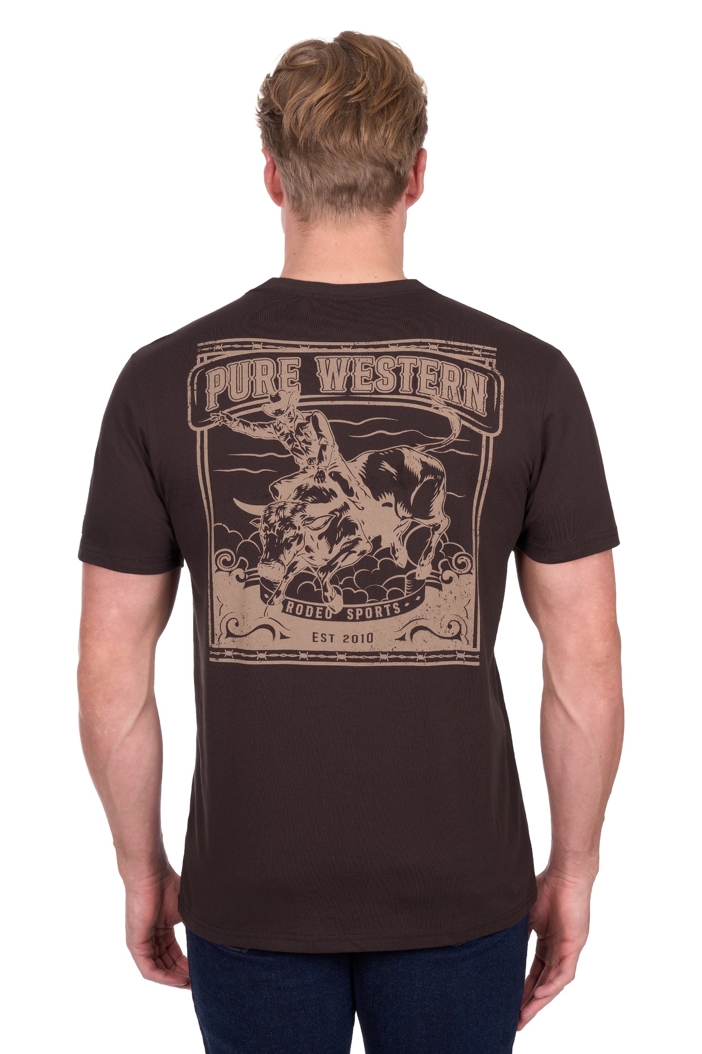 Pure Western Men’s Rodeo Short Sleeve Tee – Chocolate