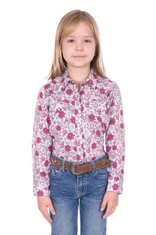 Pure Western Girl’s Marsha Western Long Sleeve Shirt
