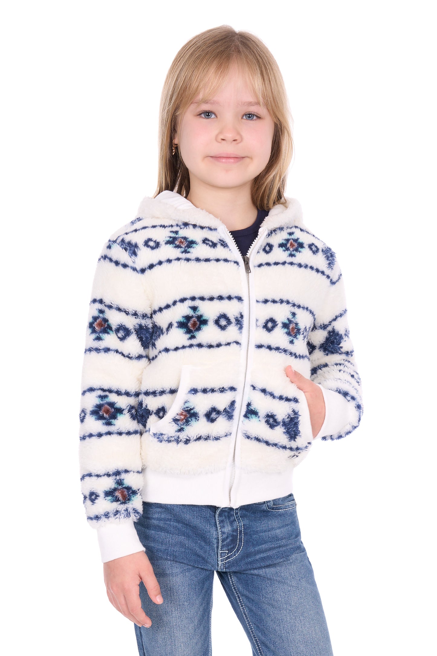 Pure Western | Girl’s Sharna Fleece Zip Through Hoodie