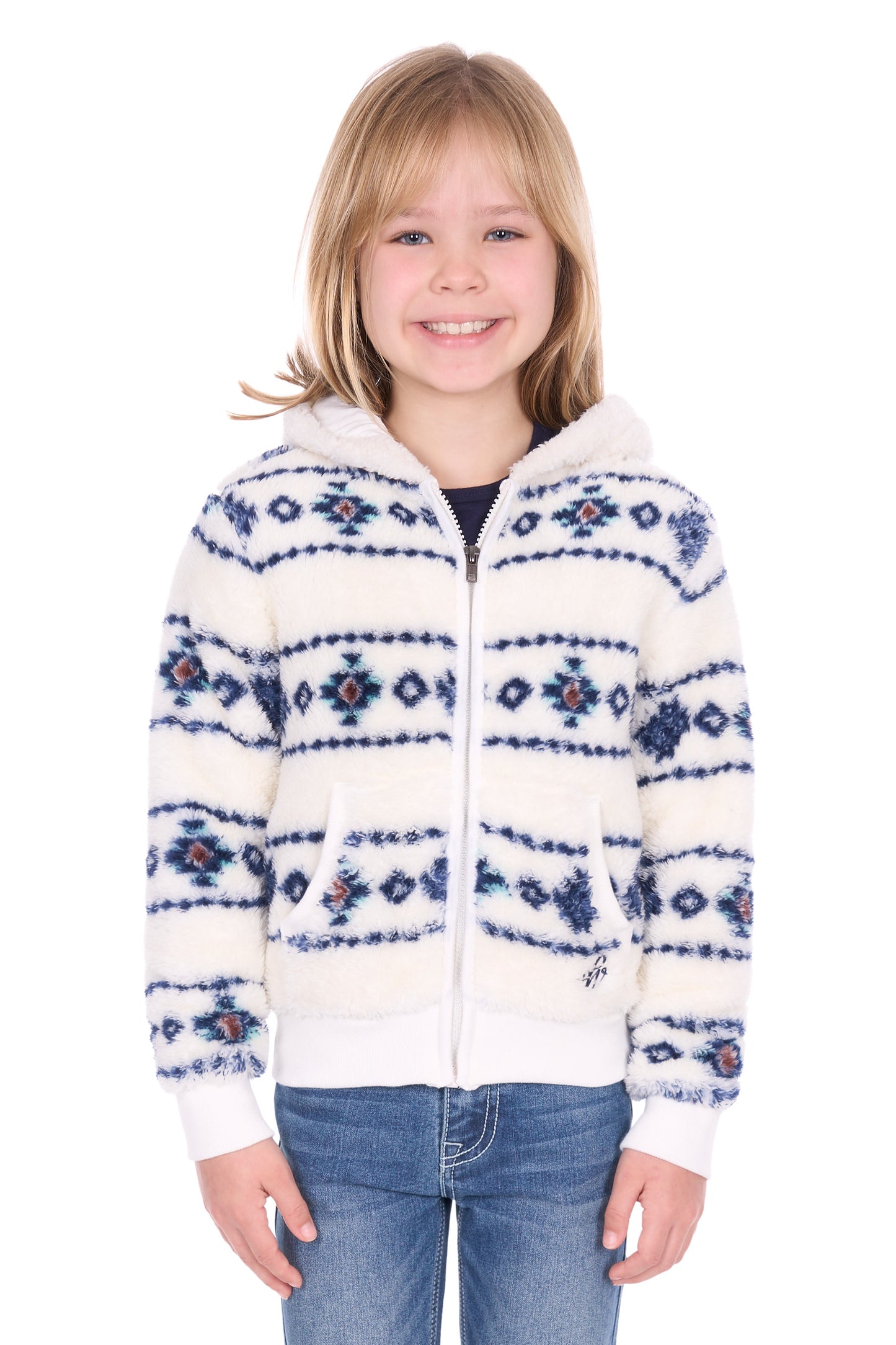 Pure Western | Girl’s Sharna Fleece Zip Through Hoodie