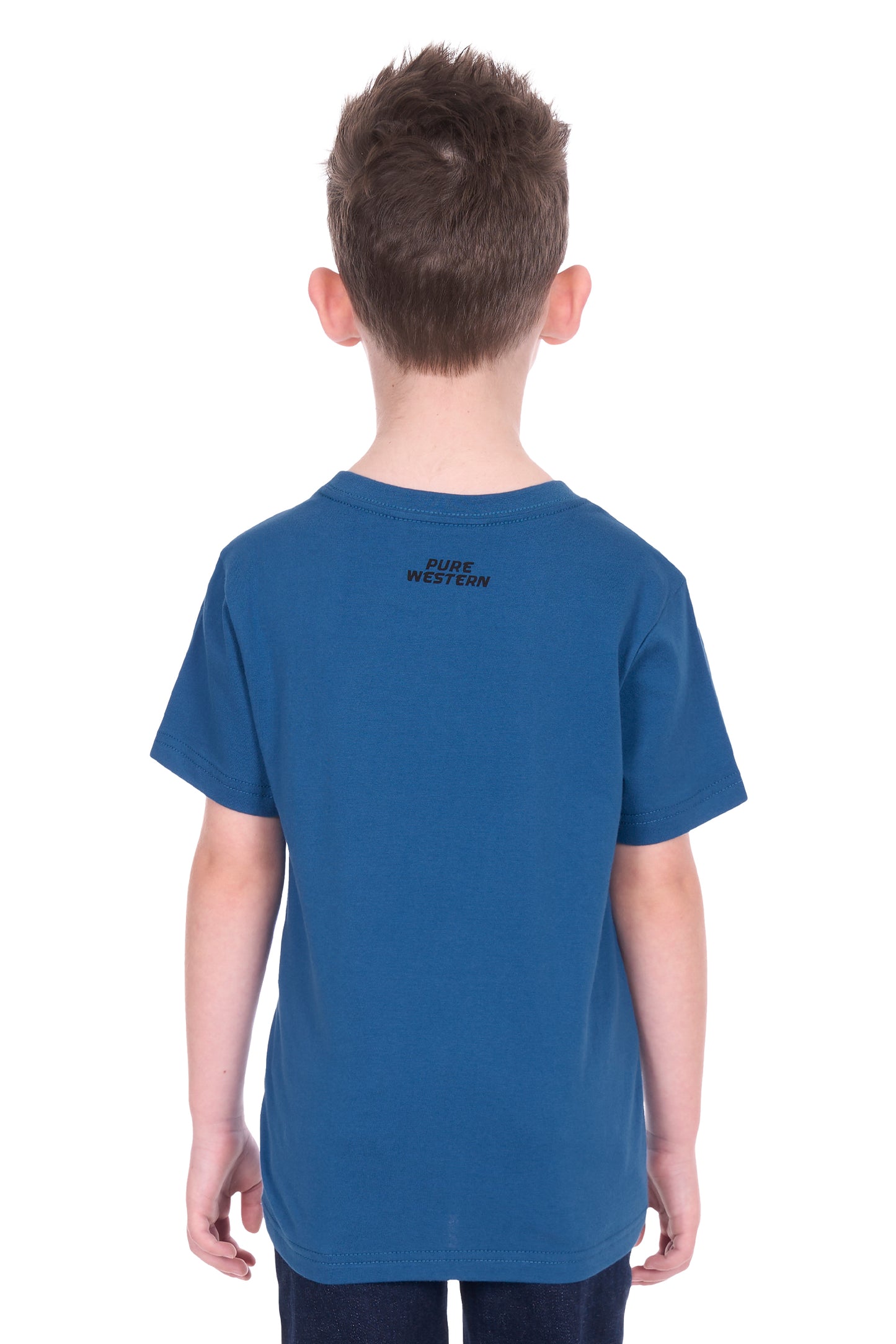 Pure Western Boy’s Rodeo Short Sleeve Tee – Denim