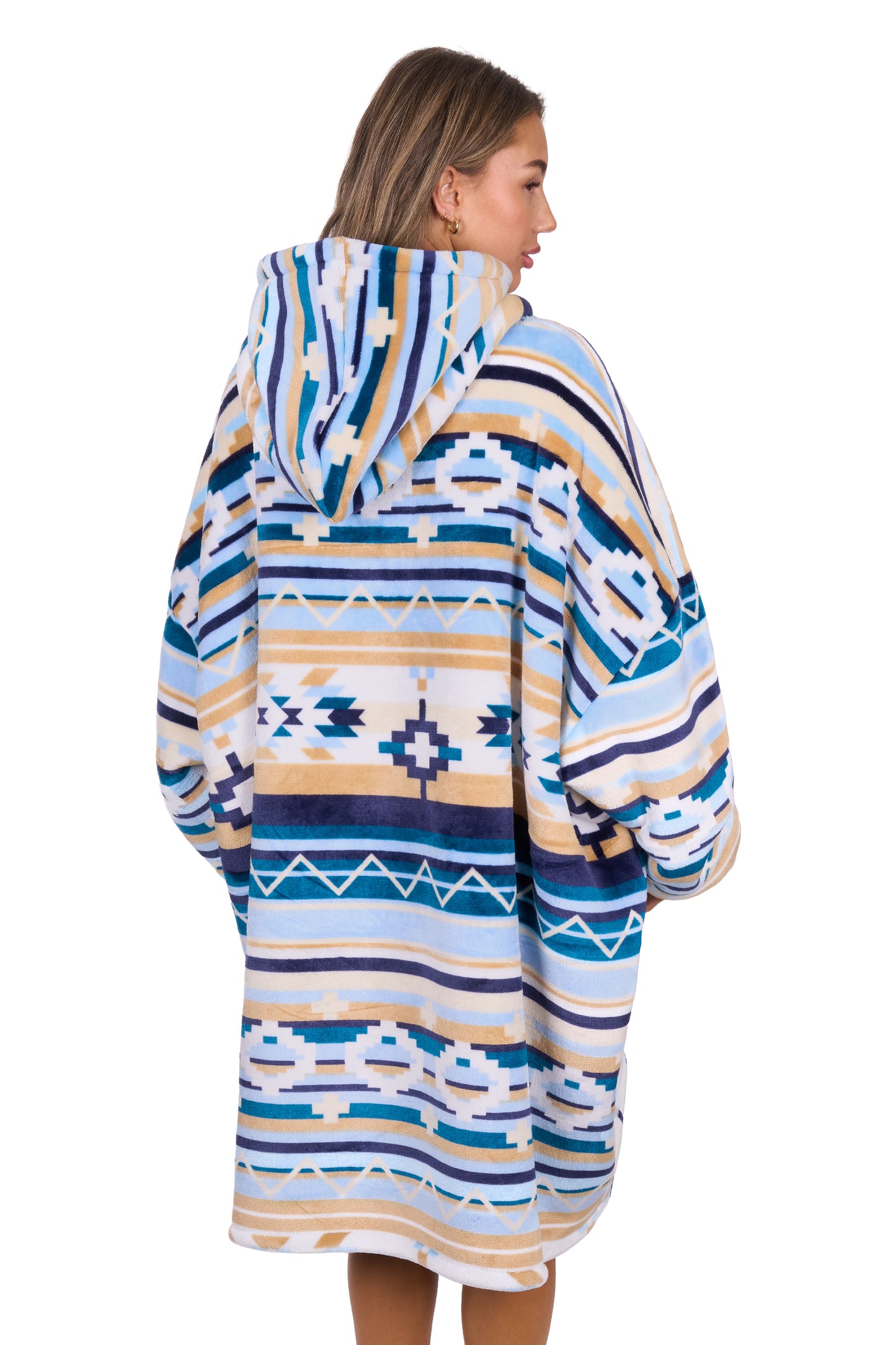 Pure Western Adult’s Aztec Print Snuggle Hoodie