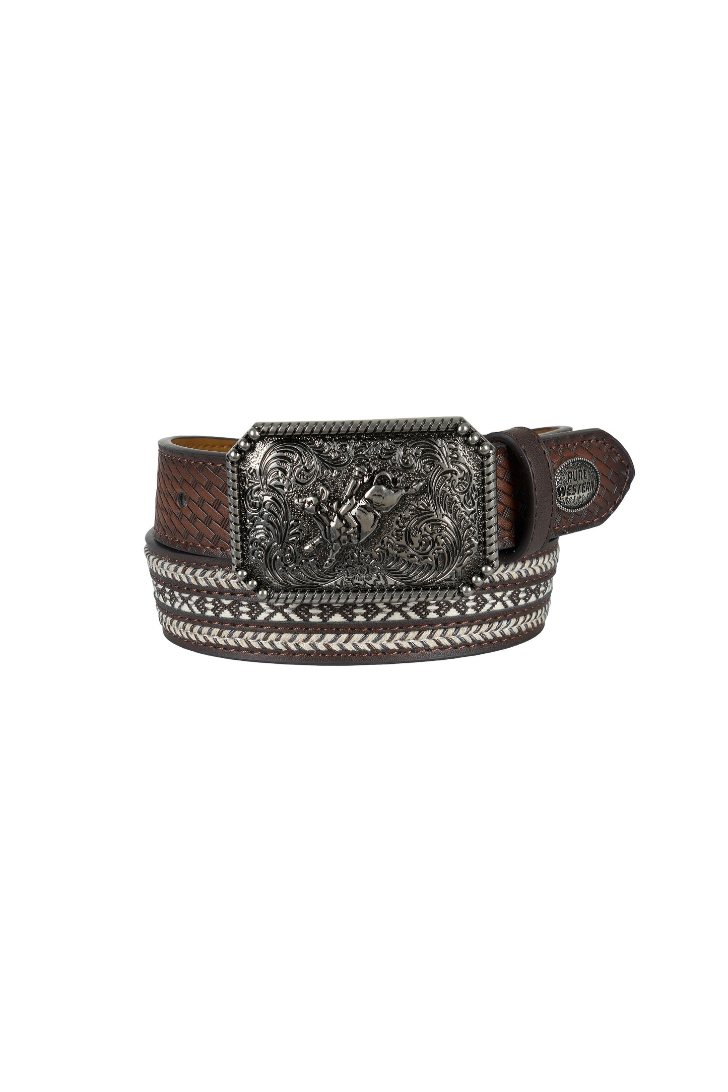 Pure Western Kid’s Reid Belt - Dark Tan