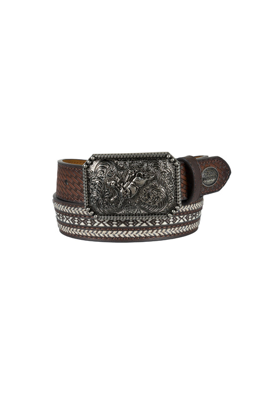 Pure Western Kid’s Reid Belt - Dark Tan