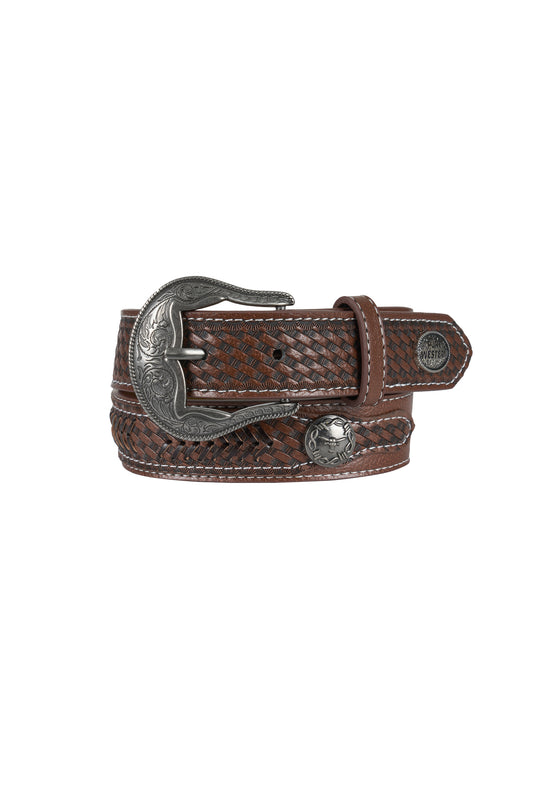 Pure Western Kid’s Rylan Belt - Dark Tan