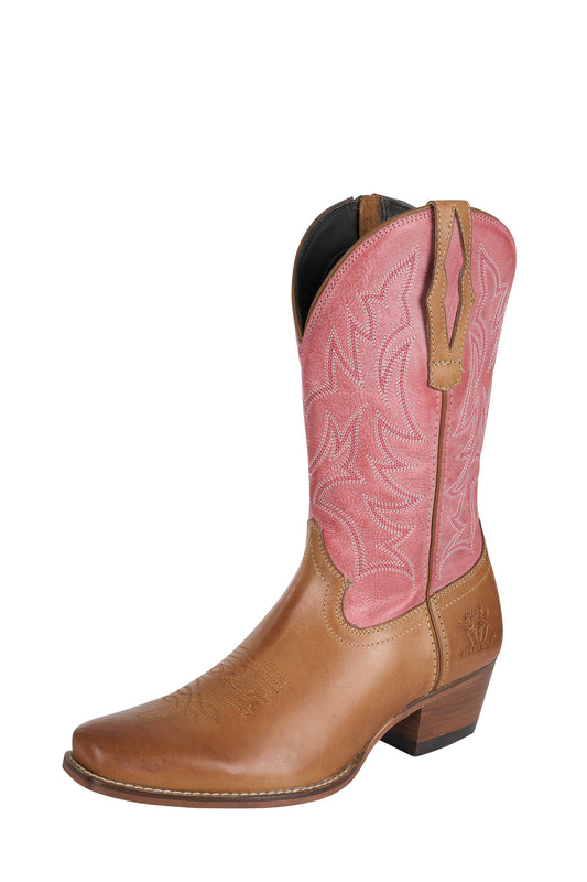 Pure Western Women’s Pioneer Boot - Honey Powder/Pink