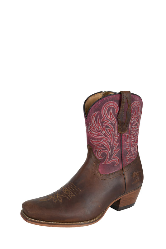 Pure Western Women’s Vegas Boot - Oily Brown/Plum