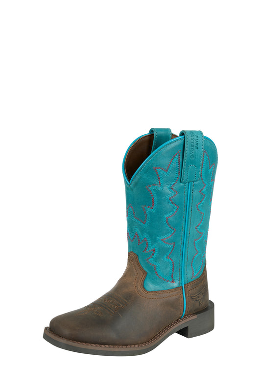Pure Western Children’s Andi Boot - Bark/Turquoise