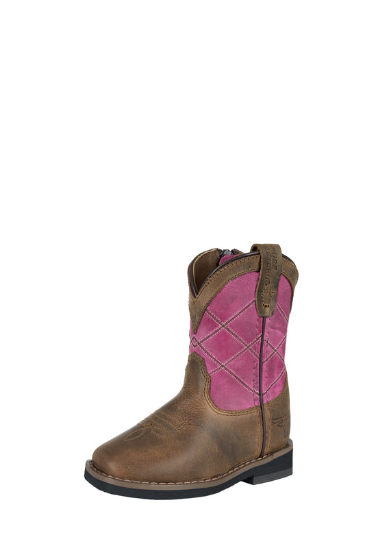 Pure Western Toddler’s Hattie Boot - Bark/Pink