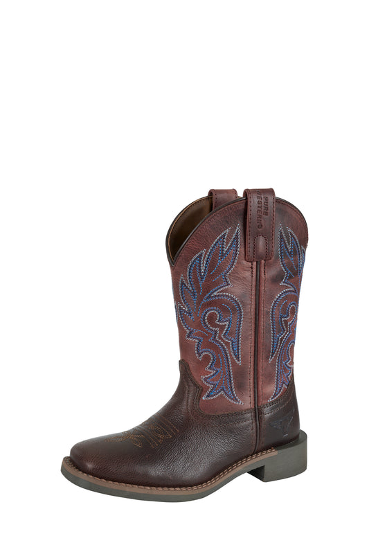 Pure Western Children’s Newton Boot - Chocolate/Rust