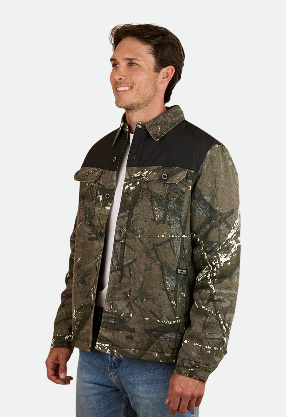 Ringers Western Mens Highfields Jacket - Black Camo