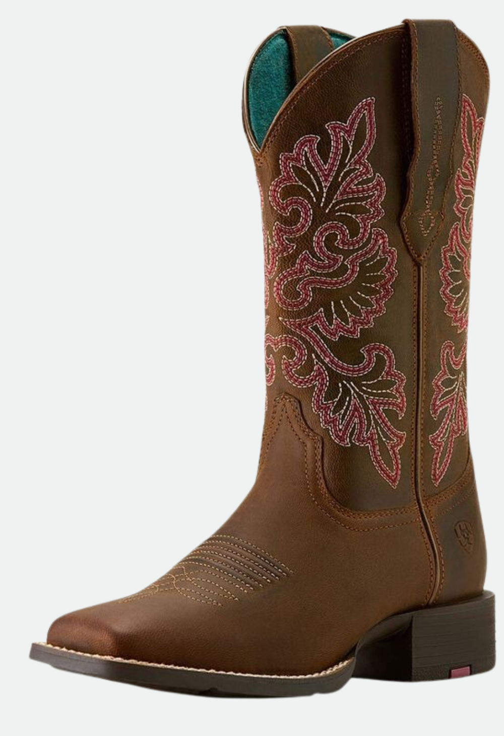 Ariat Women's Round Up StretchFit Wide Square Toe Western Boot - Sassy Brown