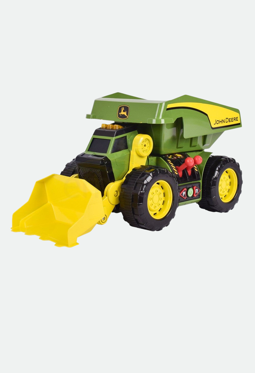 JOHN DEERE 46CM MOTORISED LIGHTS & SOUNDS 2-N-1 DIG & DUMP RIG 470273