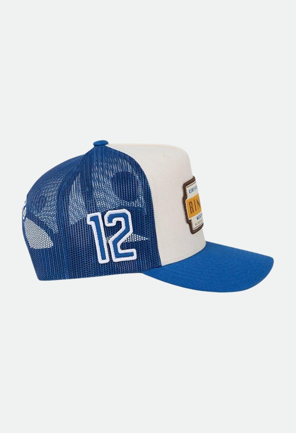 Ringers Western Drive By Deep Fit Trucker Cap - Blue/Cream