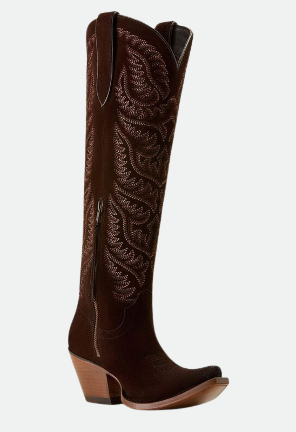 Ariat Womens Laramie X Toe Western Boot - FRENCH ROAST SUEDE