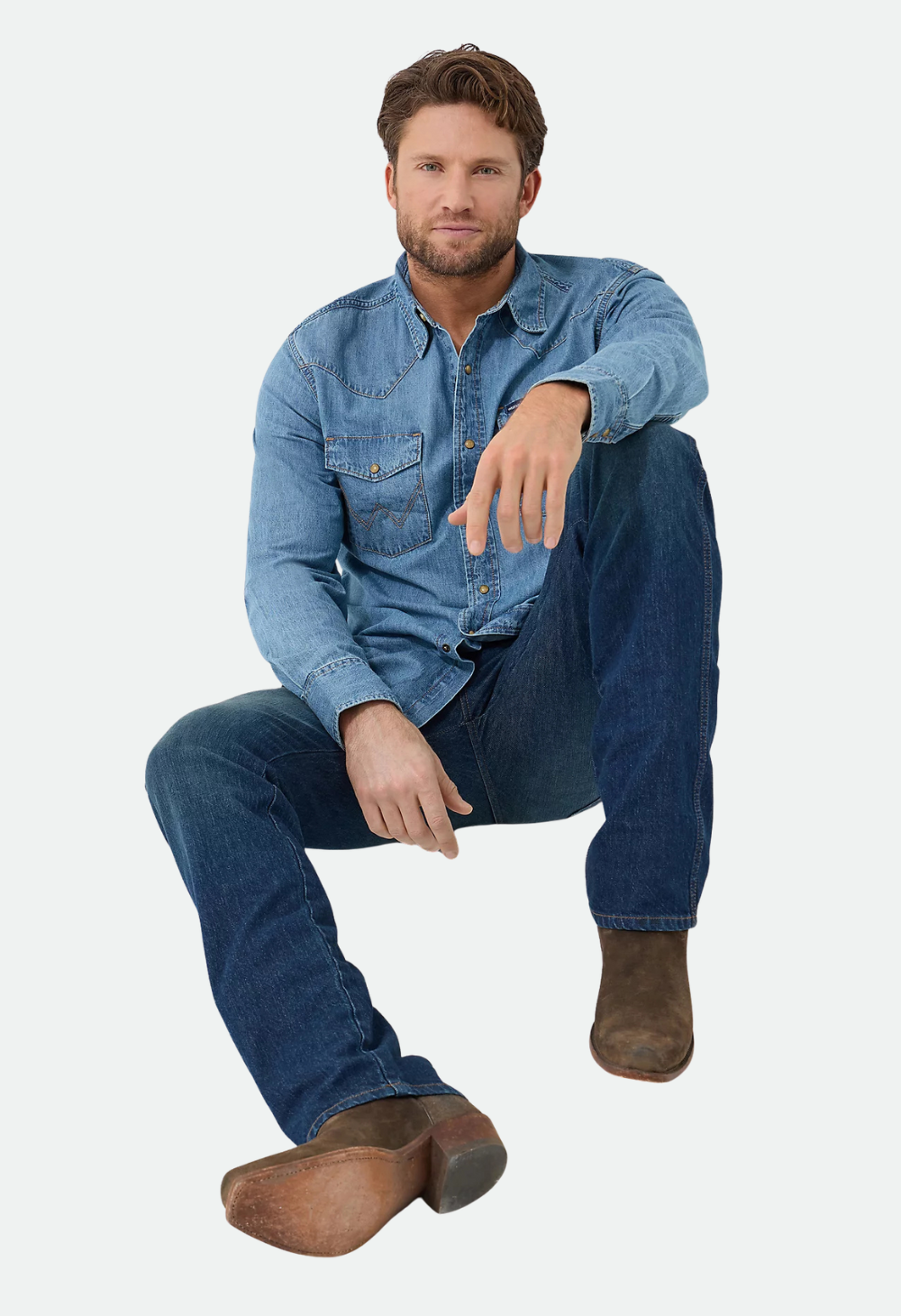 Wrangler® Men's Classic Denim Western Snap Shirt