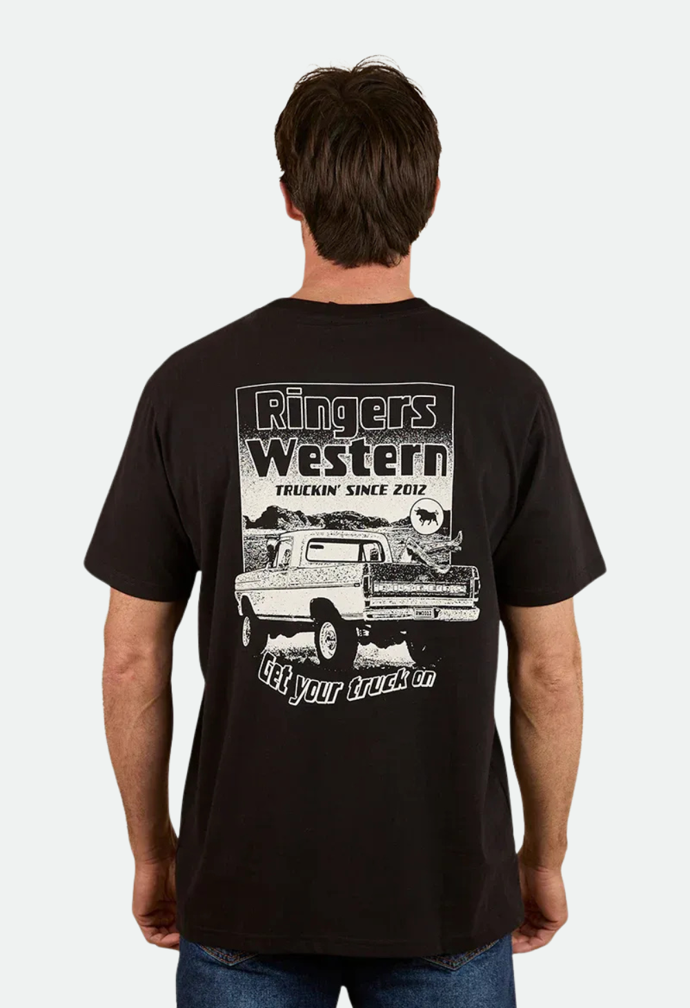 Ringers Western Men’s Loose Fit Graphic T-Shirt – Get Your Truck On