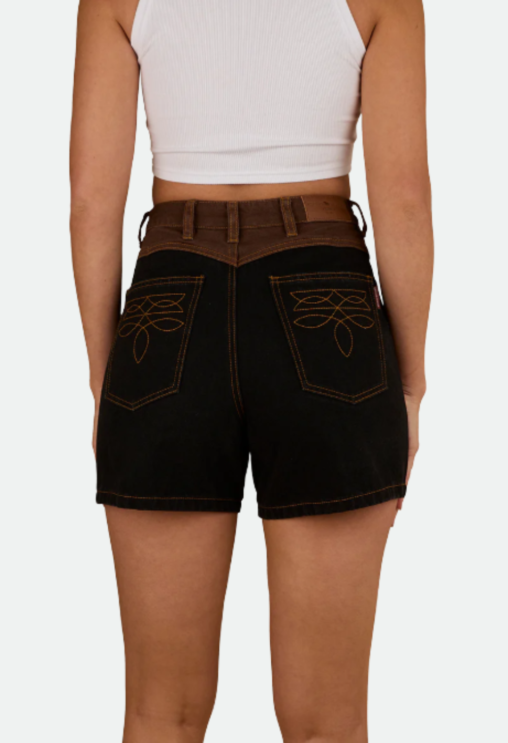 Ringers Western Womens Brandy Denim Short - Washed Black