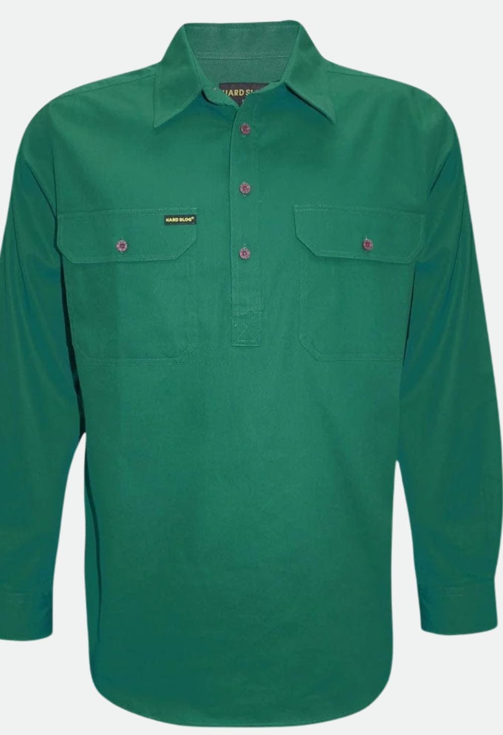 HARDSLOG MENS HALF PLACKET LIGHT COTTON SHIRT
