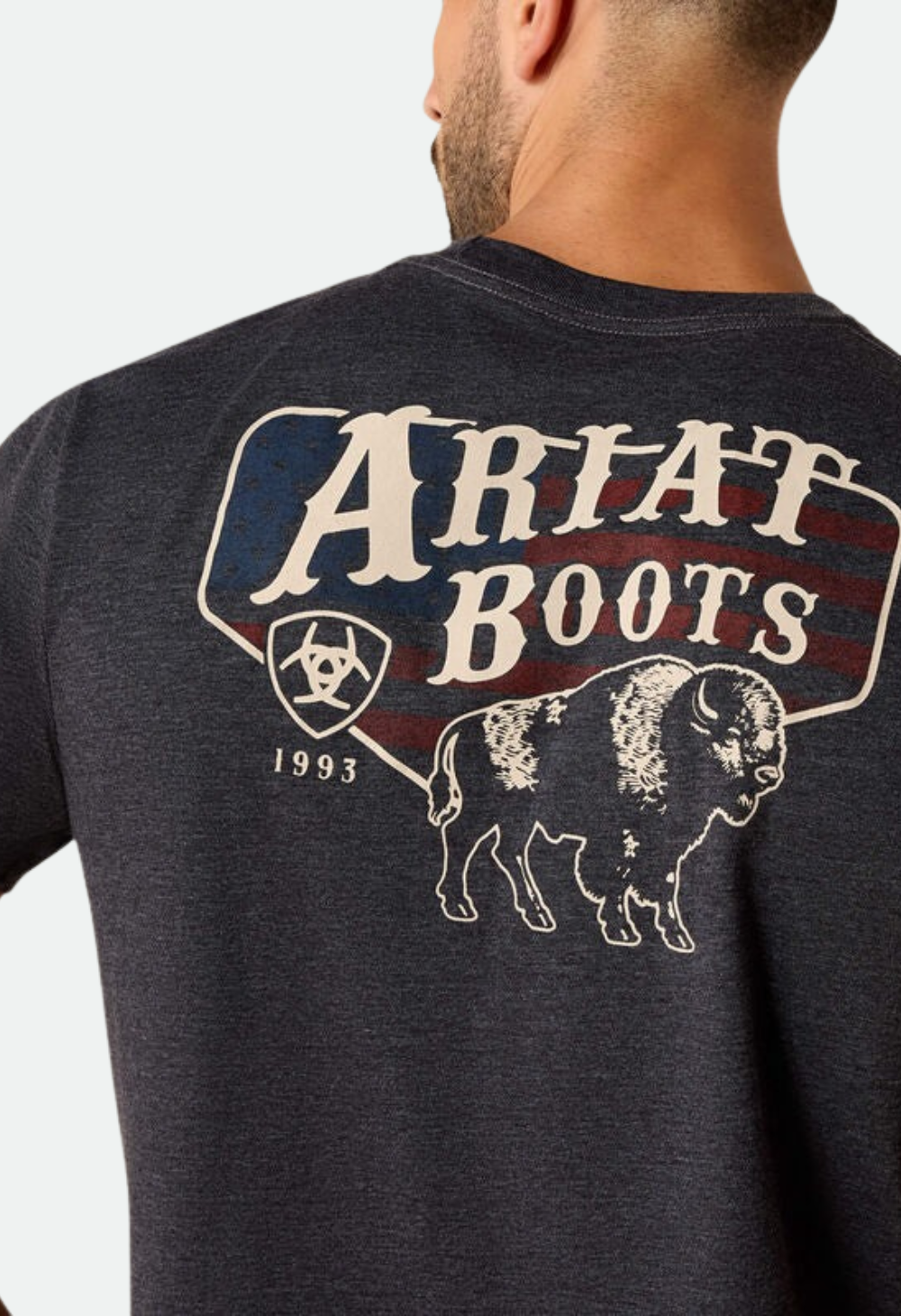 Ariat Men's American Bison Classic Fit T-Shirt - Charcoal Heather
