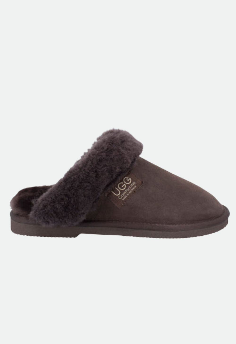 Comfort Me Women's/Unisex Fur Trim UGG Scuffs (Wombat)