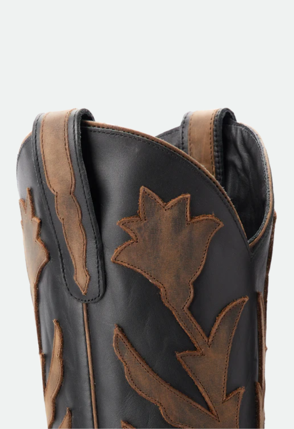 Lane Boots Jet Black & Burnt Caramel