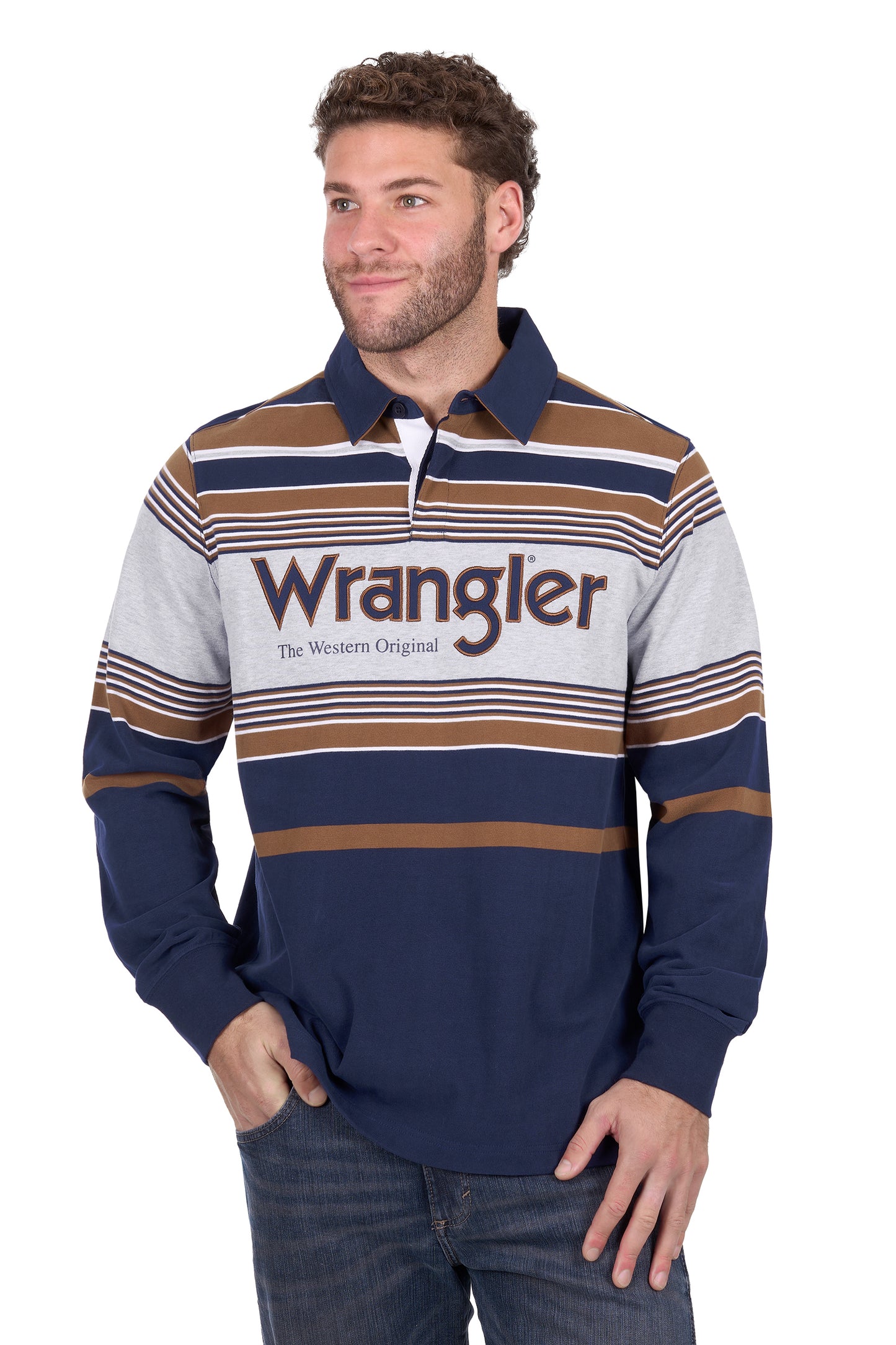 Wrangler Men’s Federick Stripe Rugby