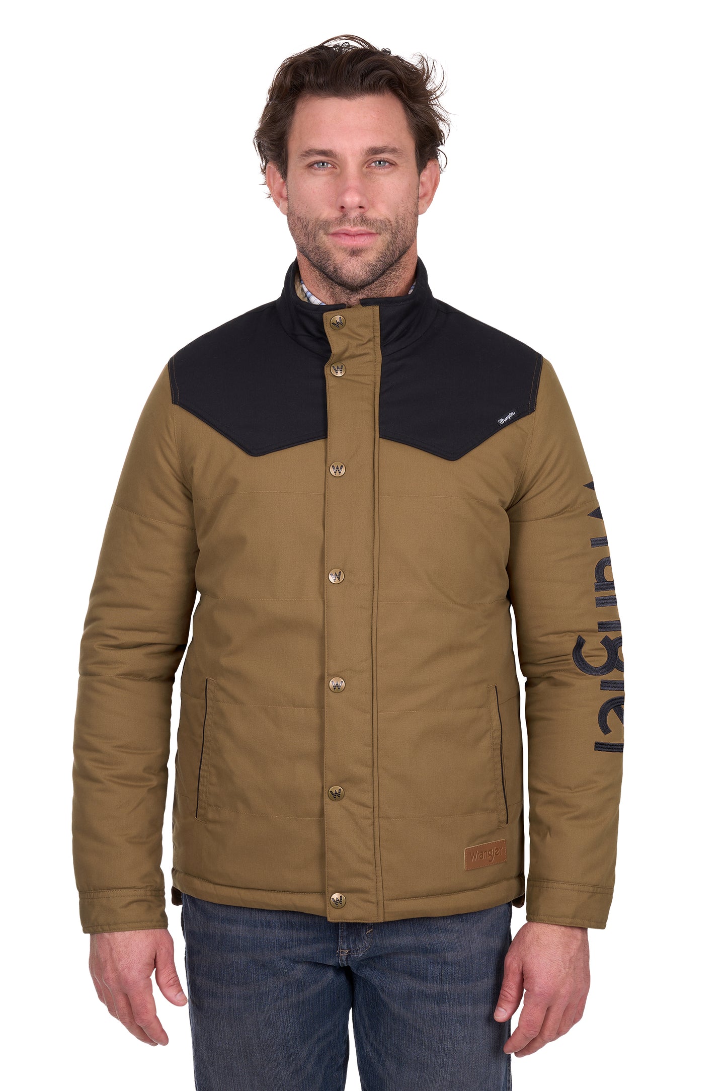 Wrangler Men’s Ruben Jacket - Dark Tan/Black