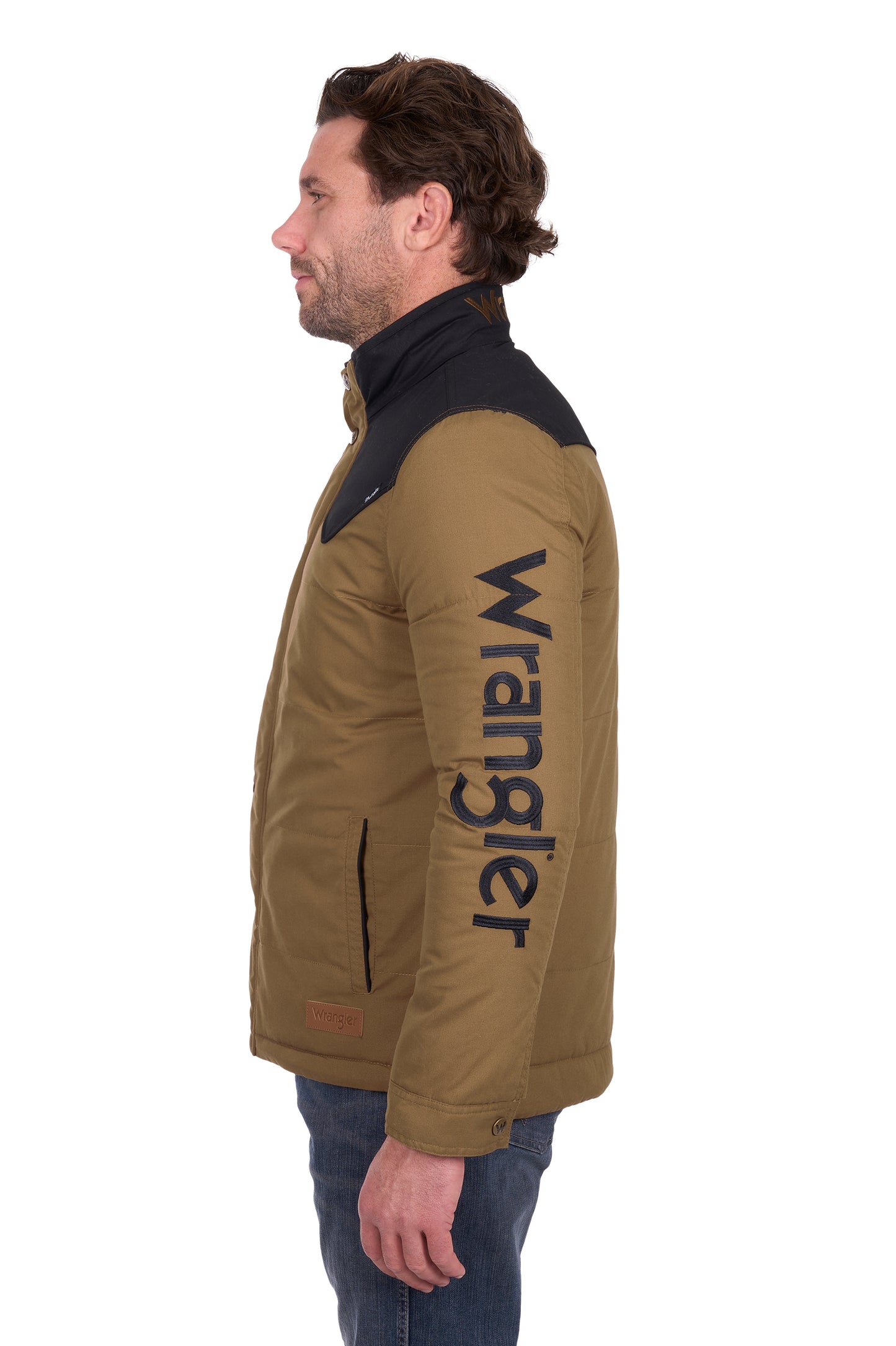 Wrangler Men’s Ruben Jacket - Dark Tan/Black