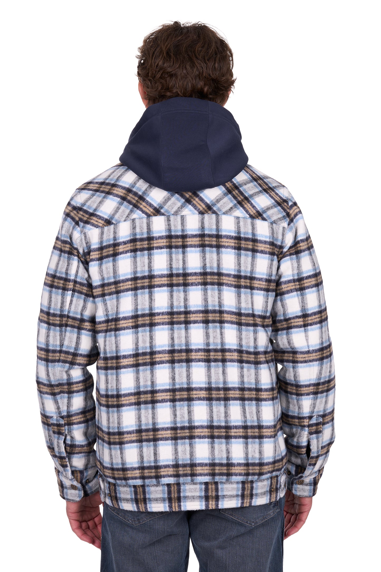 Wrangler Men’s Mitchell Logo Shirt Jacket - Blue/White