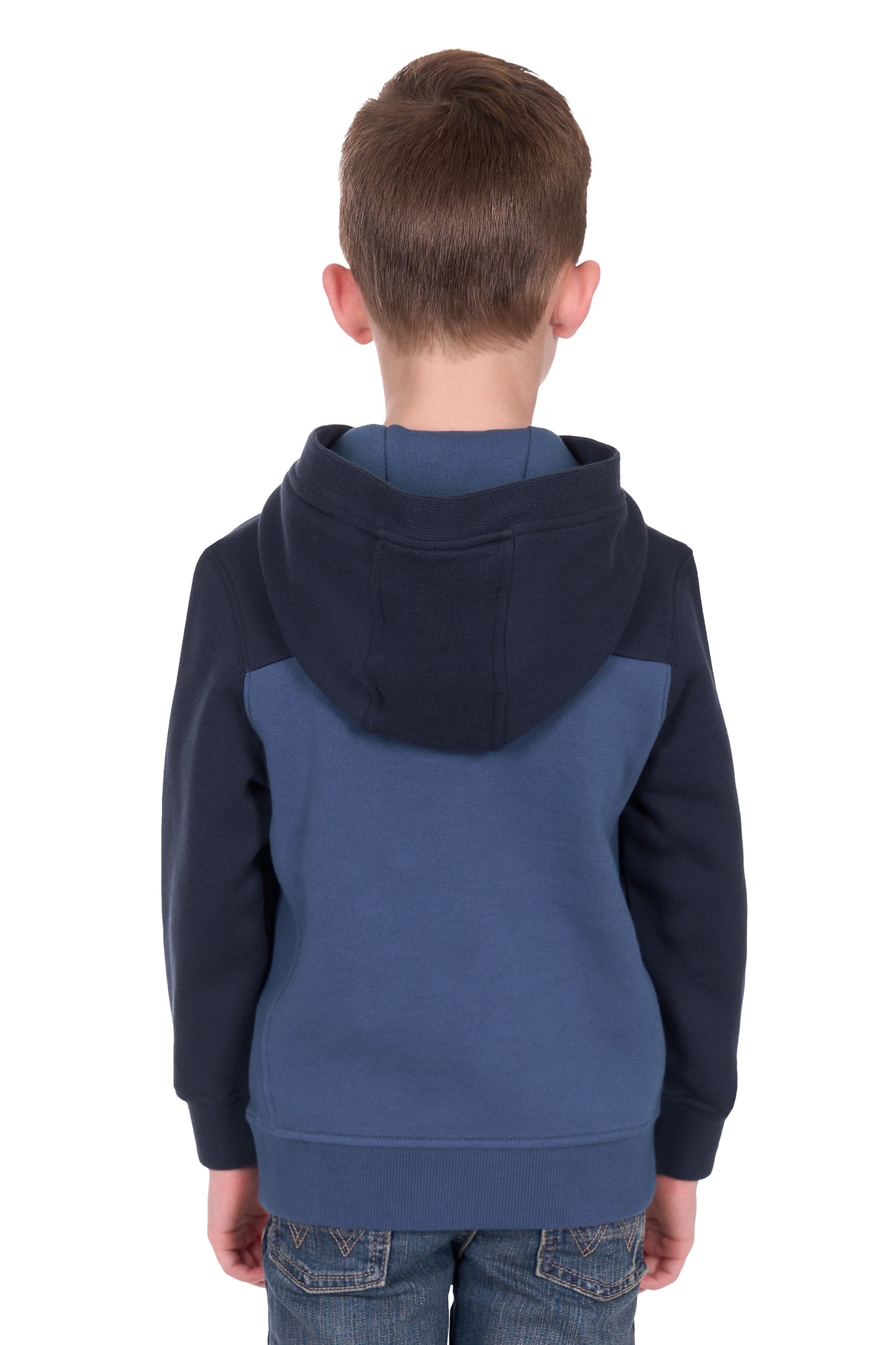 Wrangler Boy’s Clinton Pullover Hoodie - Navy/Denim