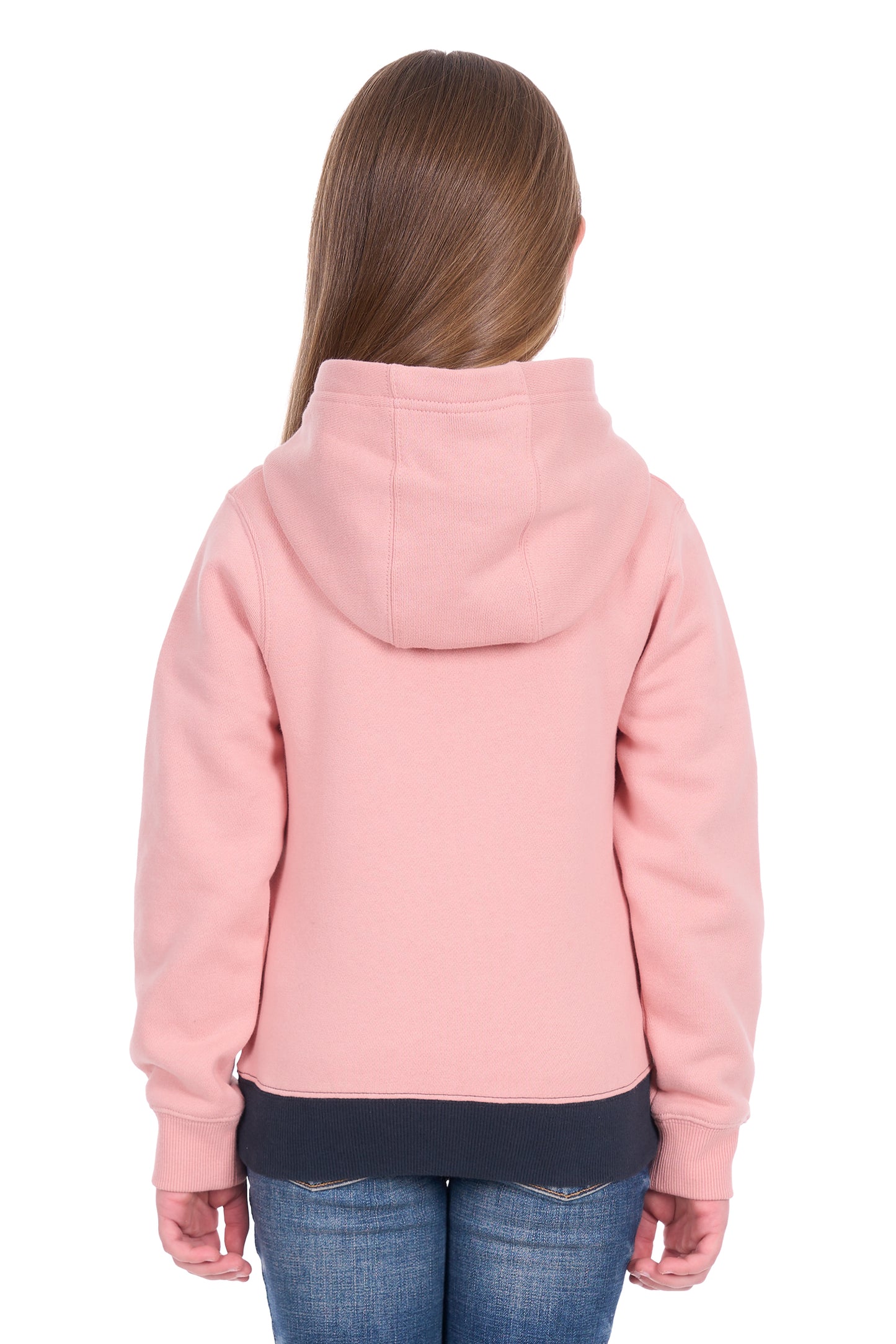 Wrangler Girl’s Brooke Pullover Hoodie - Rose/Navy