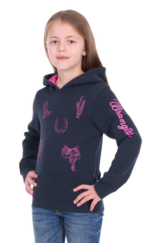 Wrangler Girl’s Mallory Pullover Hoodie - Navy
