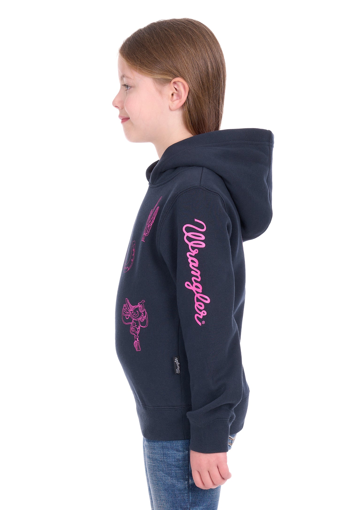 Wrangler Girl’s Mallory Pullover Hoodie - Navy