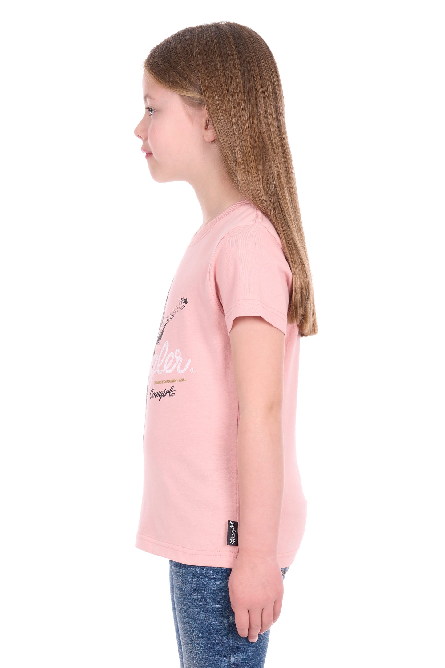 Wrangler Girl’s Adriana Short Sleeve Tee - Rose