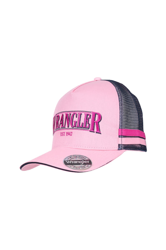 Wrangler Annabelle High Profile Trucker Cap - Pink/Navy