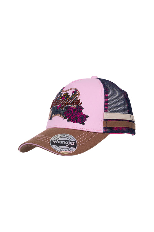 Wrangler Kid’s Phoebe Trucker Cap - Orchid/Rust