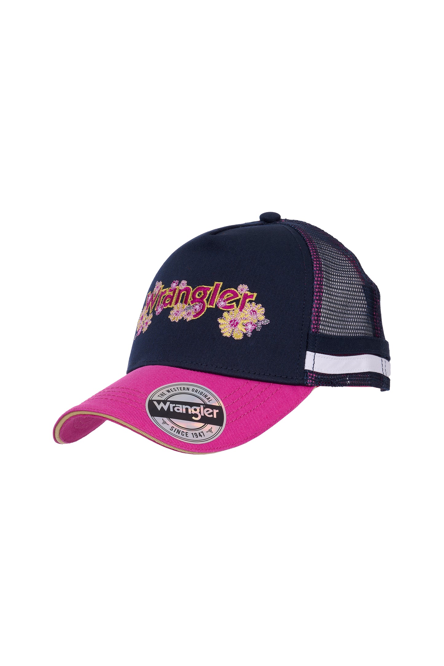 Wrangler Kid’s Molly Trucker Cap - Navy/Pink