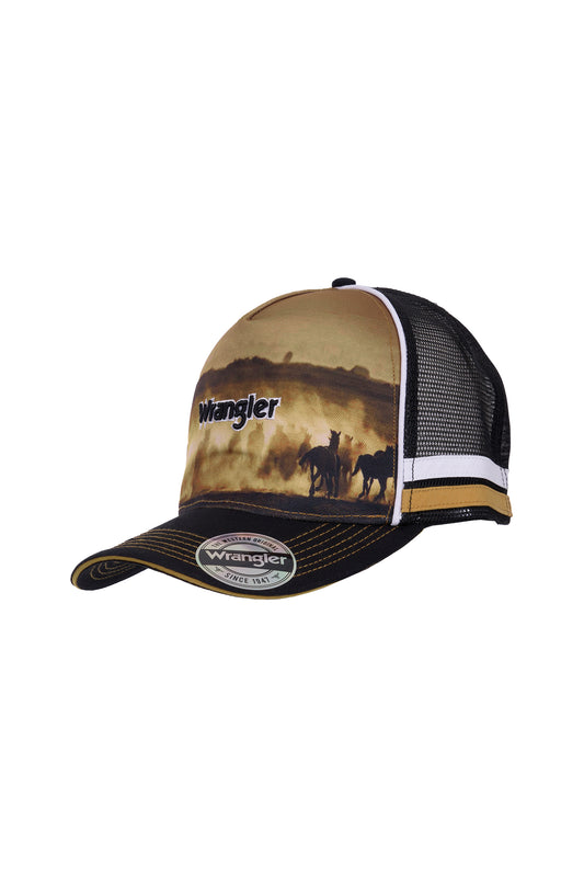 Wrangler Eddie High Profile Trucker Cap - Black/Multi