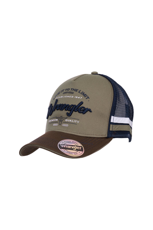 Wrangler Joel High Profile Trucker Cap - Tan Dark/Tan